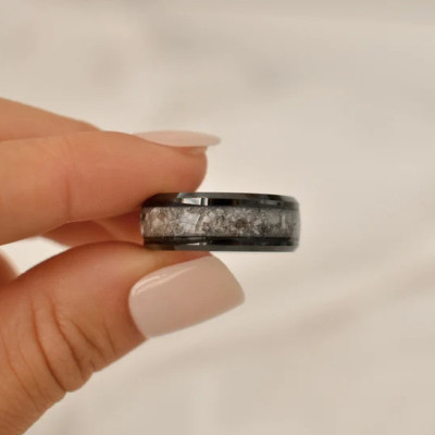 Black Memorial Band – Handcrafted Black Ceramic Cremation Ring for Ashes Profile Picture